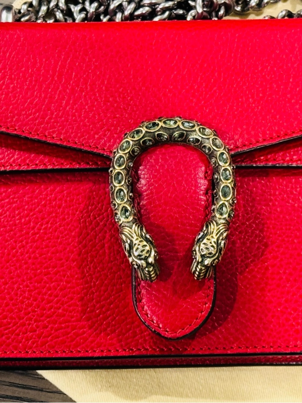Gucci Dionysus Red Leather Crossbody